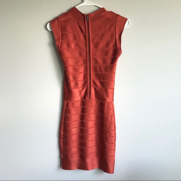 French Connection Bandage Dress Orange Size 2 - Picture 2 of 2